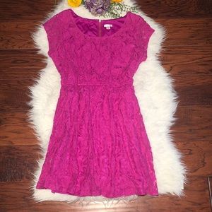 Xhilaration Women’s Fuchsia Lace Dress XXL